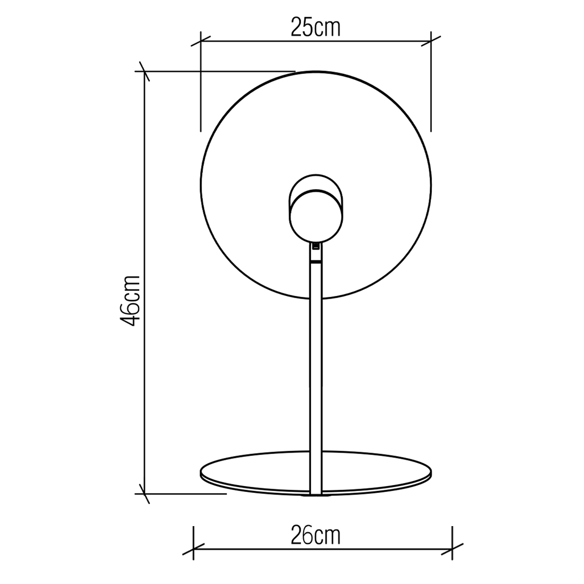 Настольная лампа с круглым деревянным отражателем и черным цилиндрическим плафоном Accord Lighting в Краснодаре