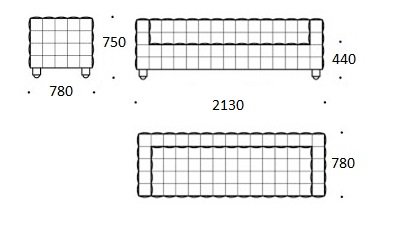 Диван Kubus 3 seater в Краснодаре