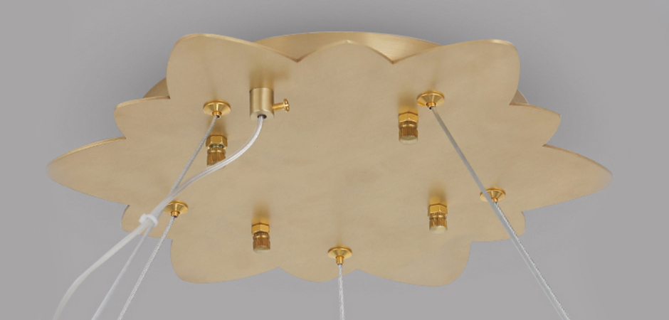 Большая Люстра Хрустальные Цветы Лотоса Lotus flower Clear Glass lamp 15 - фото №1