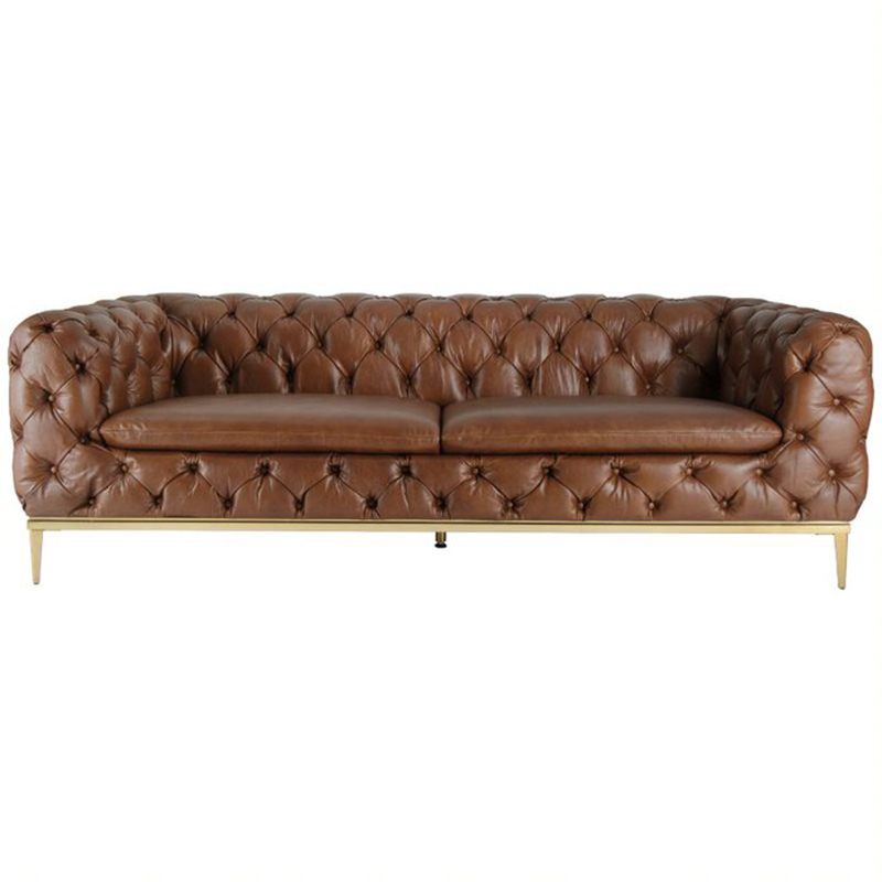 Диван Dorsten Sofa brown leather Коричневый в Краснодаре | Loft Concept 