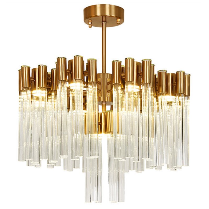 Люстра Contemporary chandelier crystal brass 65 Глянцевое золото Прозрачное Стекло в Краснодаре | Loft Concept 