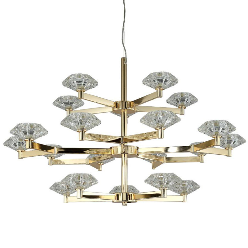 Люстра Yerker Chandelier Gold 20 Глянцевое золото Прозрачный в Краснодаре | Loft Concept 