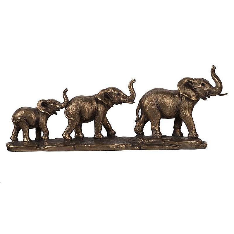 Композиция в виде семьи слонов Elephants Figurine Бронза в Краснодаре | Loft Concept 