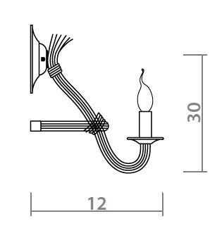 Бра Loft Rope Candle Bra в Краснодаре