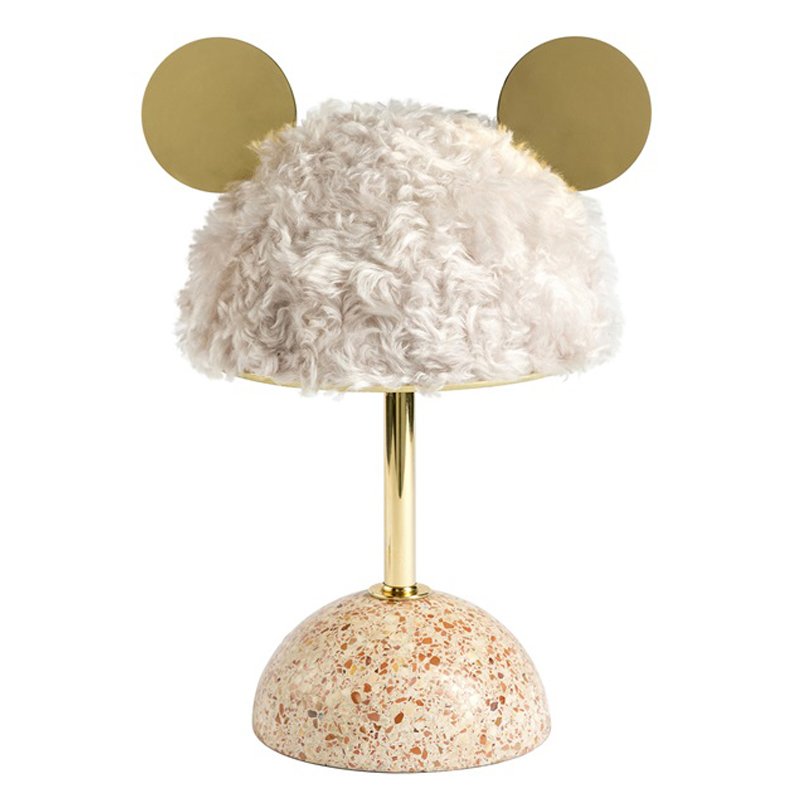 Настольная лампа White Mouse Table Lamp Белый Латунь Розовый пастельный в Краснодаре | Loft Concept 