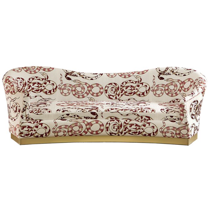 Диван KELLY SOFA Venimeuses Snake Embroidery Белый в Краснодаре | Loft Concept 