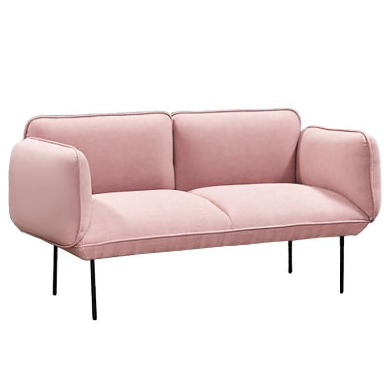 Двухместная Софа Elsa 2 Seater Sofa Розовый велюр Розовый пастельный в Краснодаре | Loft Concept 