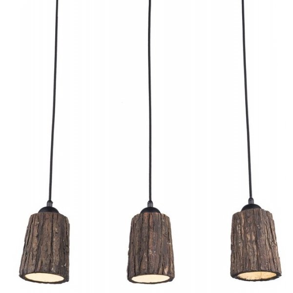 Люстра Wood Log Pendant 3 Коричневый в Краснодаре | Loft Concept 