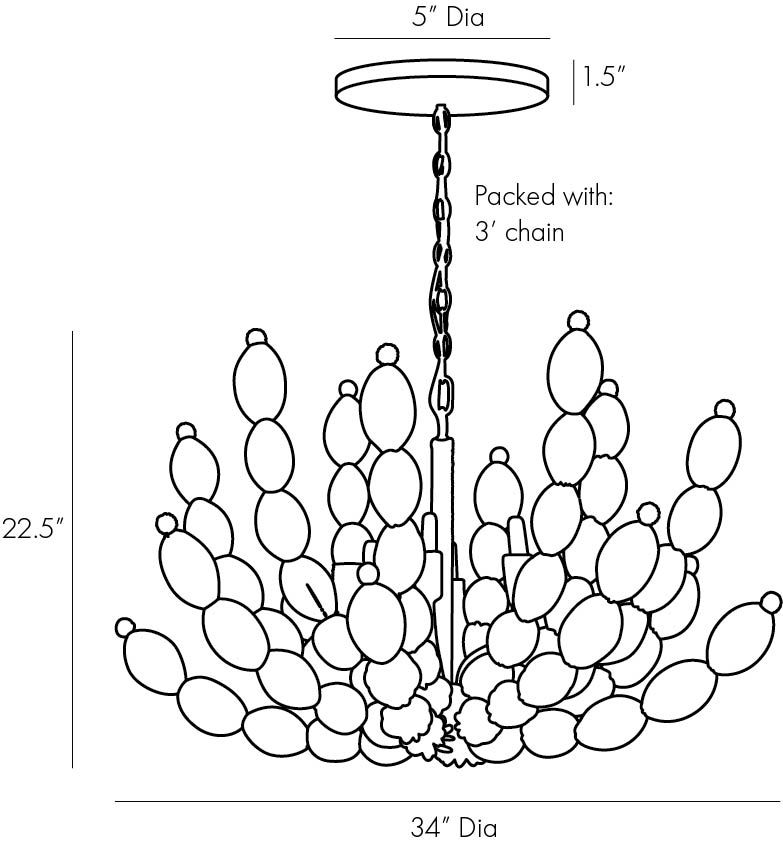 Люстра Arteriors INDI CHANDELIER в Краснодаре