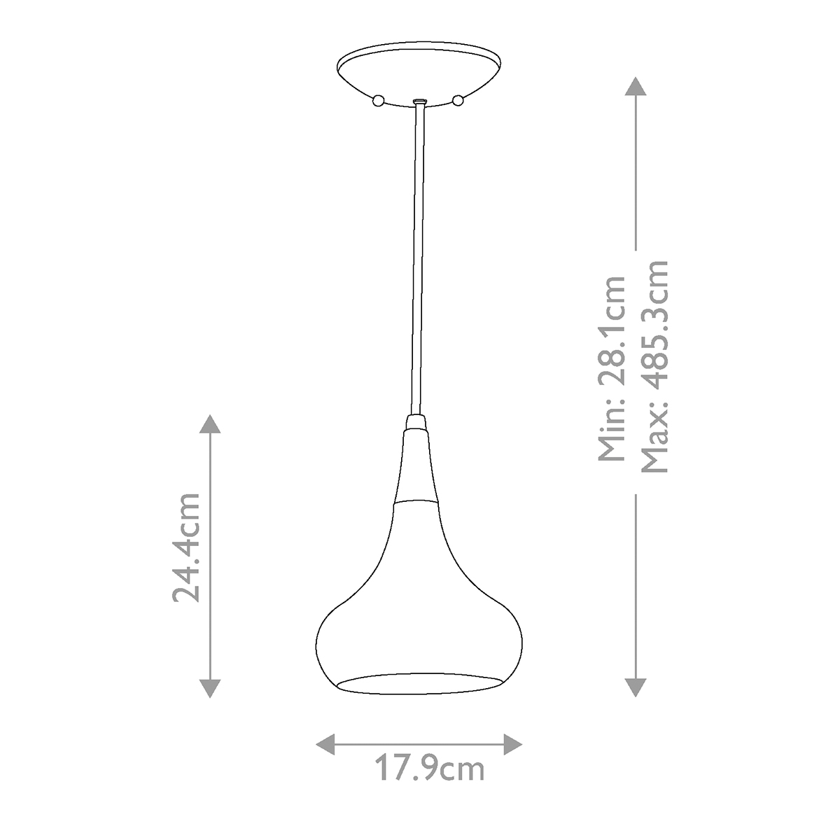  Подвесной светильник с каплевидным плафоном темного цвета Feiss в Краснодаре