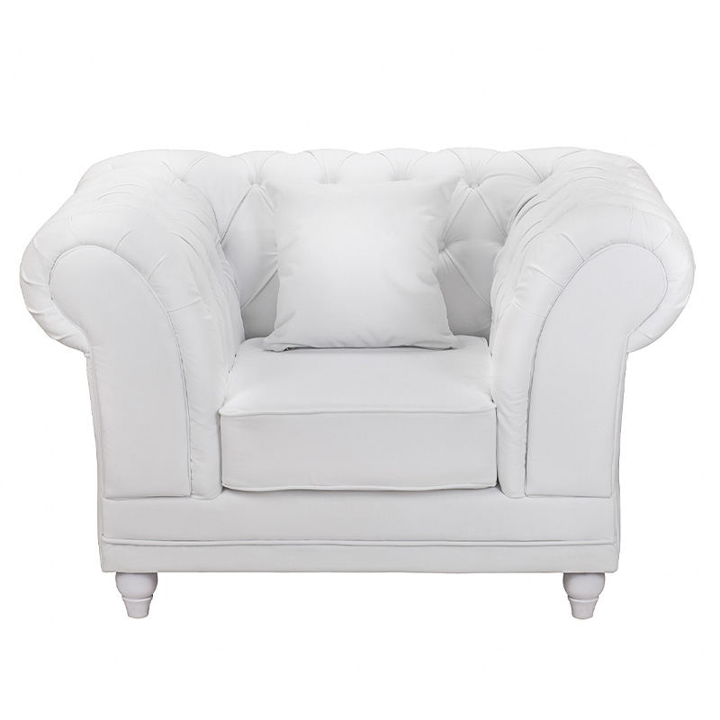 Кресло низкое с мягкой обивкой из велюра на 4-х ножках из массива березы Sophie Armchair white Белый в Краснодаре | Loft Concept 