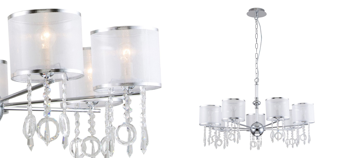 Люстра цвета хром с хрустальным декором Crystal Things - фото