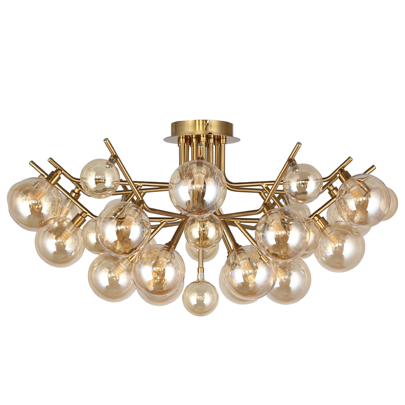 Люстра Berries Chandelier Flower bronze 18 Бронза Прозрачный в Краснодаре | Loft Concept 