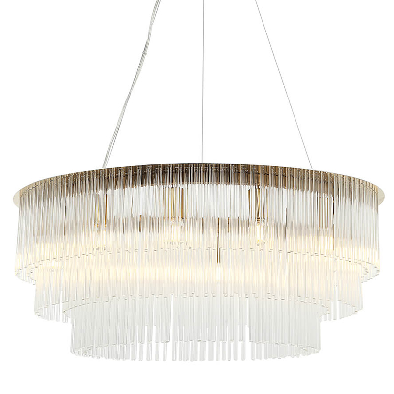 Люстра Harrison Chandelier gold 12 lamp Глянцевое золото Прозрачный в Краснодаре | Loft Concept 