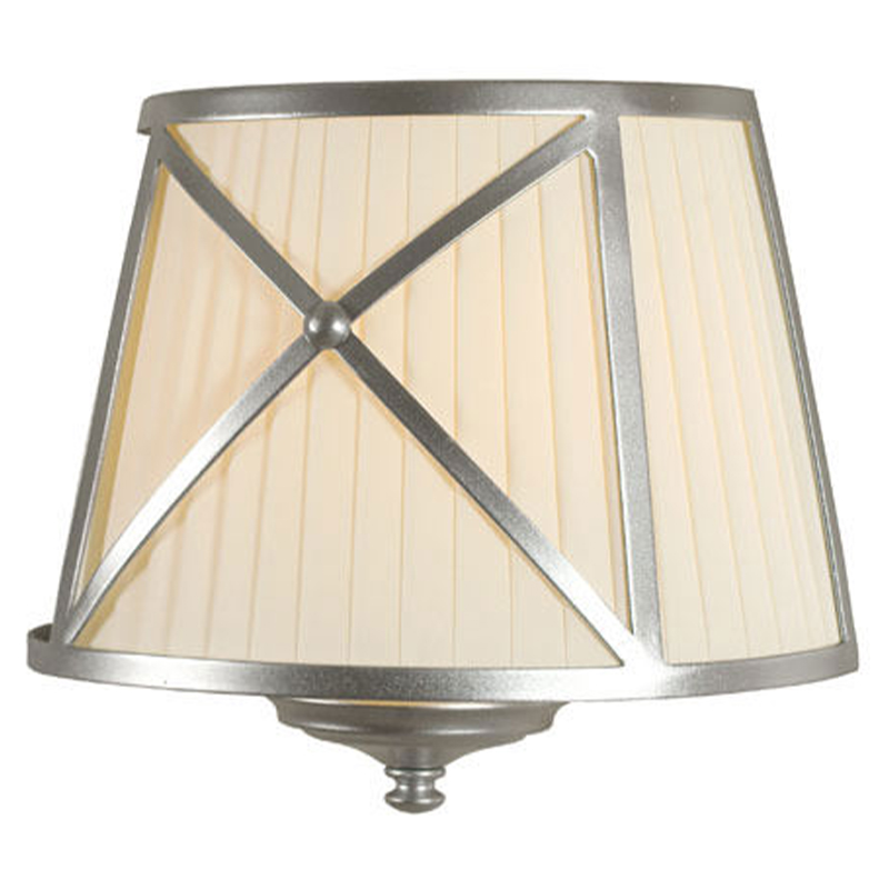 Бра Provence Lampshade Light Silver Wall Lamp Бежевый Серебряный в Краснодаре | Loft Concept 