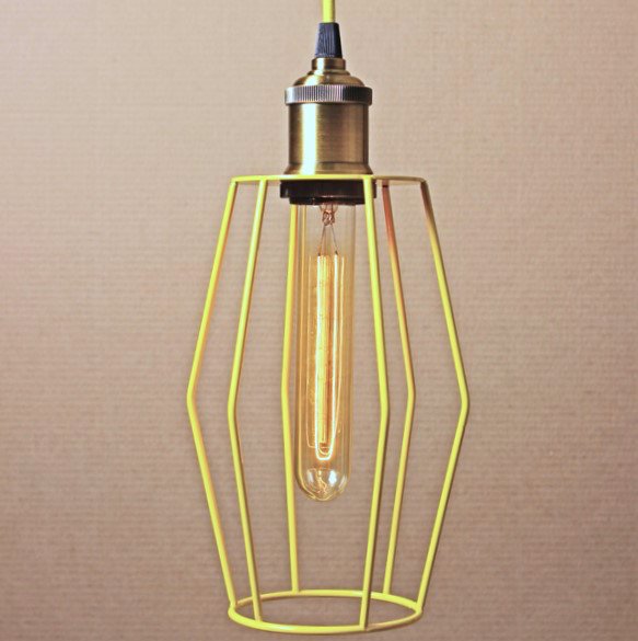 Подвесной светильник Wire Cage Pendant Spauk Yellow Желтый в Краснодаре | Loft Concept 