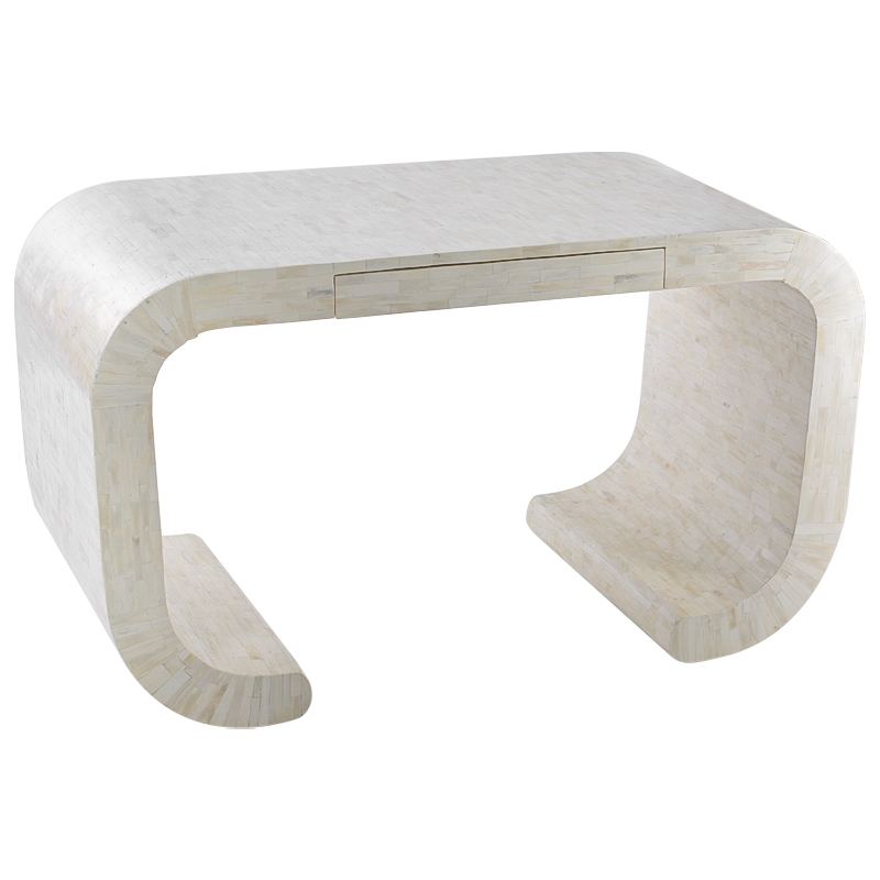 Стол рабочий Bone Inlay Table white Белый Бежевый в Краснодаре | Loft Concept 