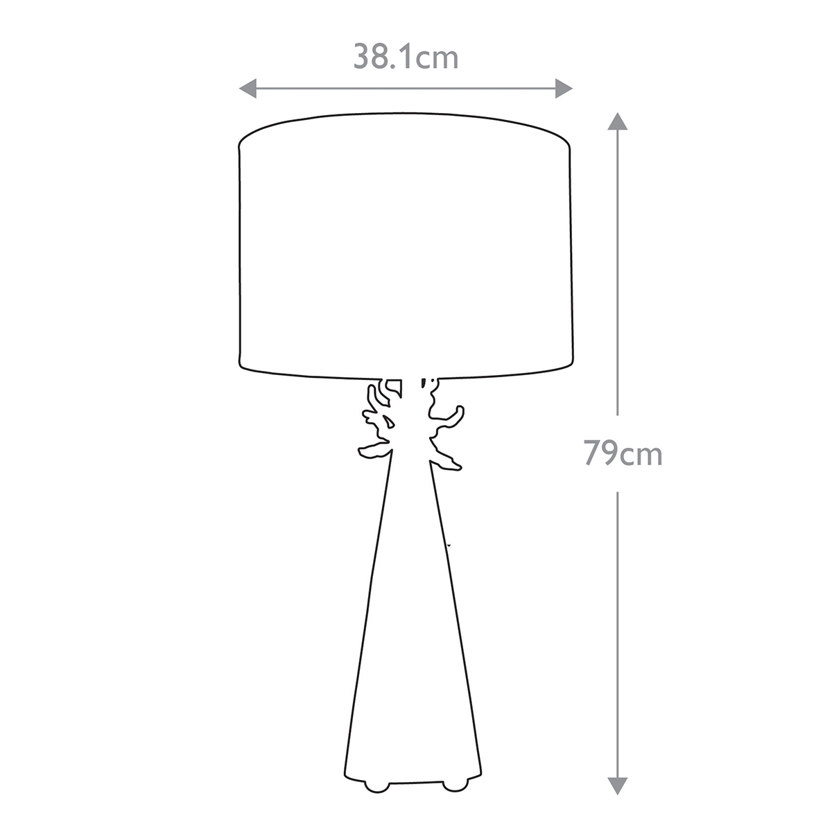 Настольная лампа с декоративным элементом золотого цвета и цилиндрическим абажуром из папье-маше светлого оттенка Flambeau в Краснодаре