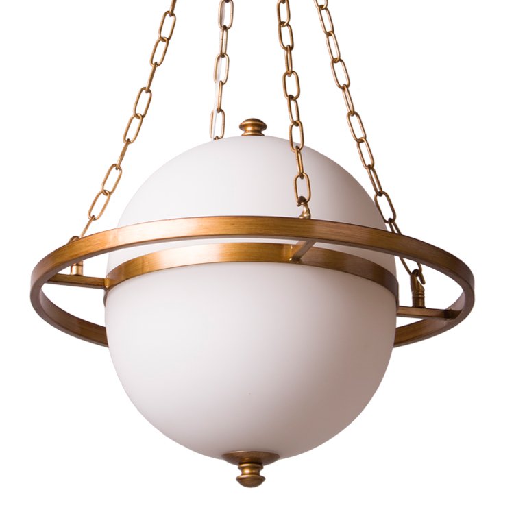 Люстра Saturn Chandelier Золотой Молочный в Краснодаре | Loft Concept 