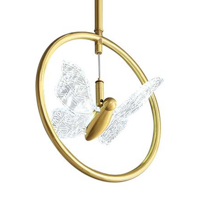 Светильник Butterfly Disk Pendant Lamp H Прозрачный Латунь в Краснодаре | Loft Concept 