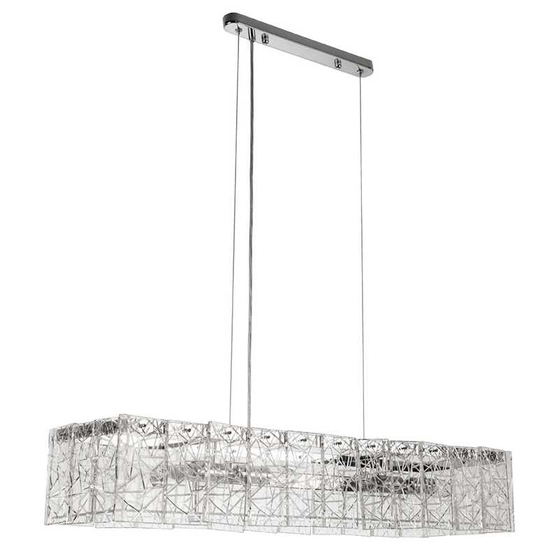 Люстра Alvaro Crystal Rectangular Chandelier Прозрачный Хром в Краснодаре | Loft Concept 