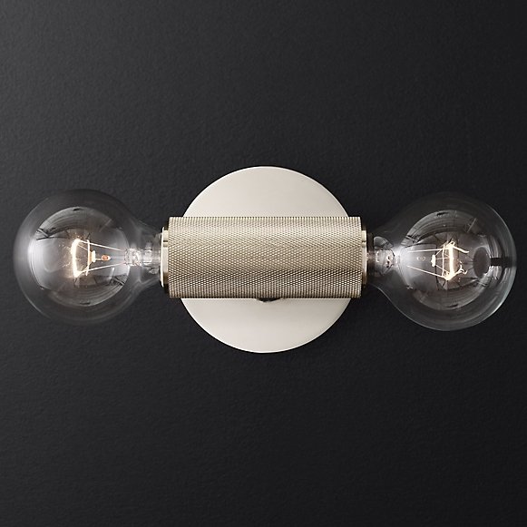 Бра RH Utilitaire Inline Sconce Silver Никель в Краснодаре | Loft Concept 