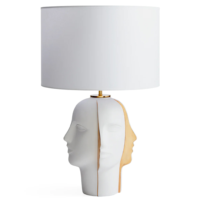 Настольная лампа ATLAS SPLIT TABLE LAMP Глянцевое золото Белый в Краснодаре | Loft Concept 