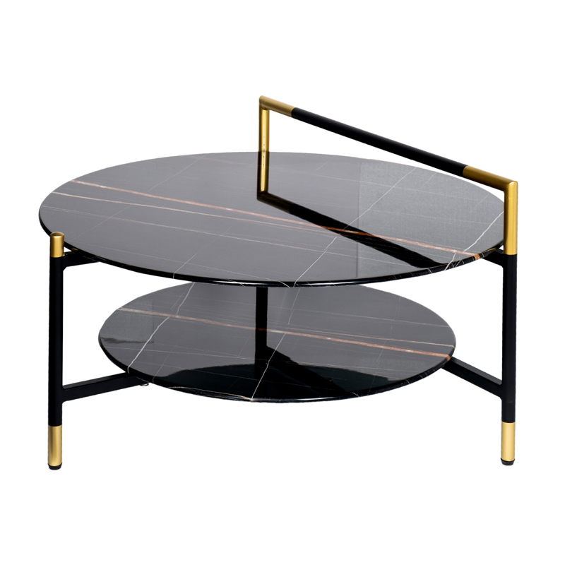 Кофейный столик Coffee Table CARTER 80 Черный Золотой в Краснодаре | Loft Concept 