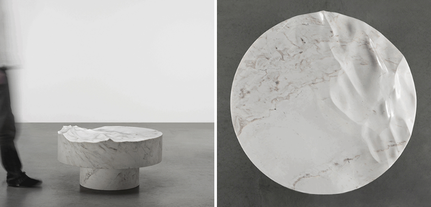 Дизайнерский журнальный стол Mathieu Lehanneur Sculpts Ocean Memories Round White - фото