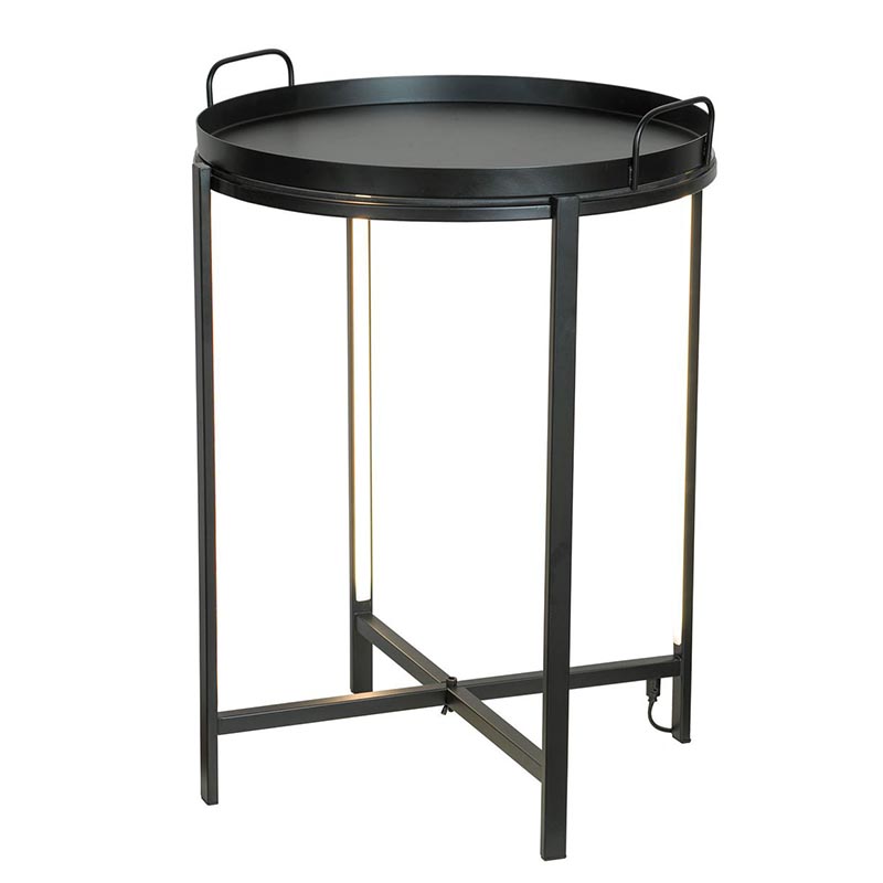 Приставной стол Nagib Side Table Black LED Черный в Краснодаре | Loft Concept 