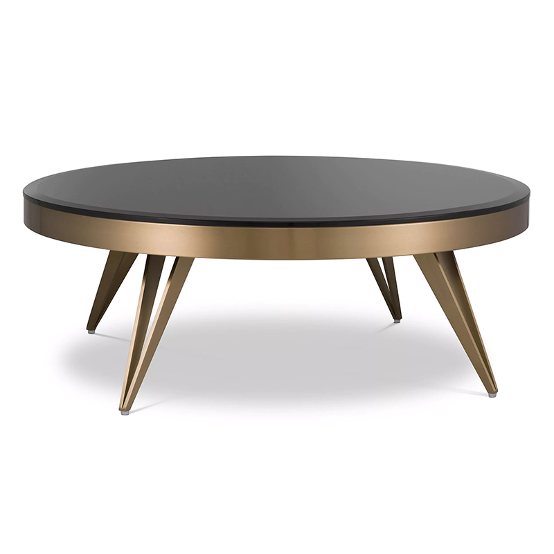 Кофейный стол Eichholtz Coffee Table Rocco Латунь Черный в Краснодаре | Loft Concept 