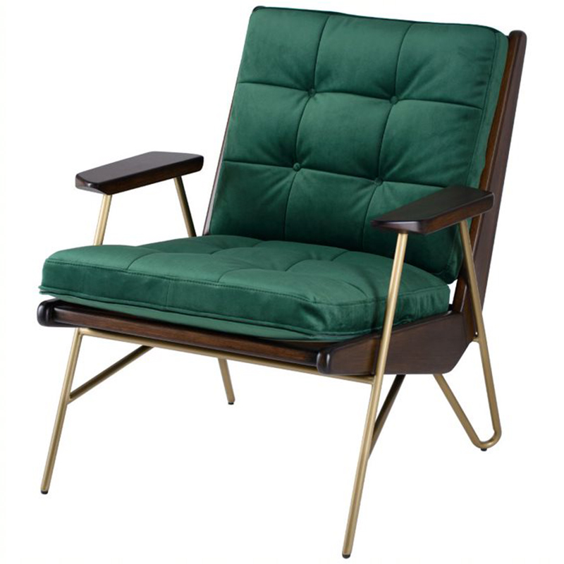 Кресло Gelver Chair green Зеленый матовое золото Коричневый в Краснодаре | Loft Concept 