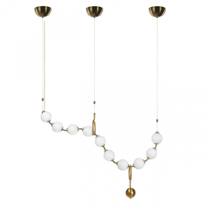 Светодиодный Белые Бусы Larose Guyon COCO CHANDELIER modular 120 см Бронза Белый в Краснодаре | Loft Concept 