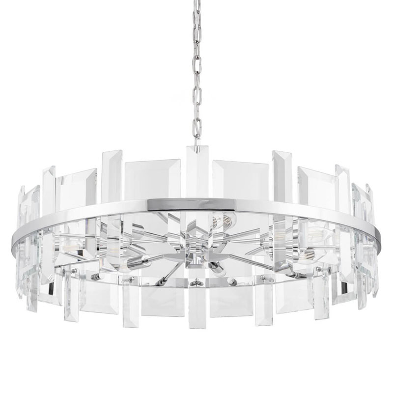 Люстра Harlow Crystal Round Chandelier chrome 7 Хром в Краснодаре | Loft Concept 