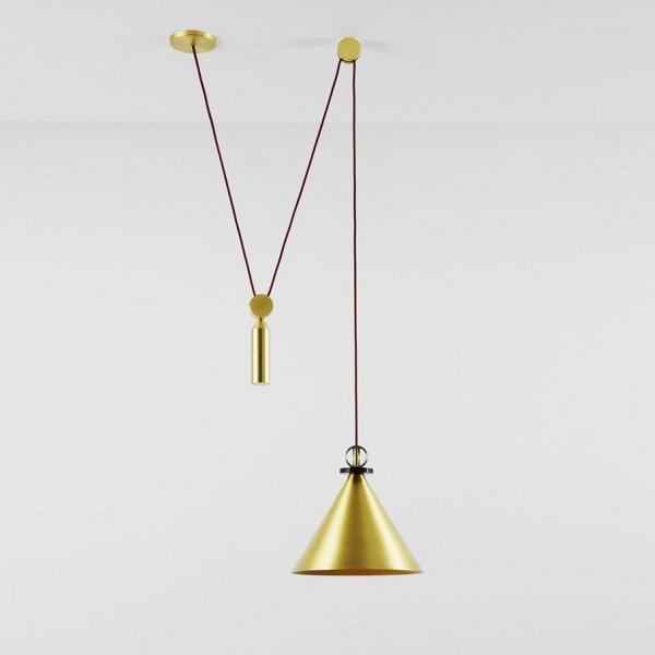 Подвесной светильник Shape up Pendant Cone Brass Латунь в Краснодаре | Loft Concept 