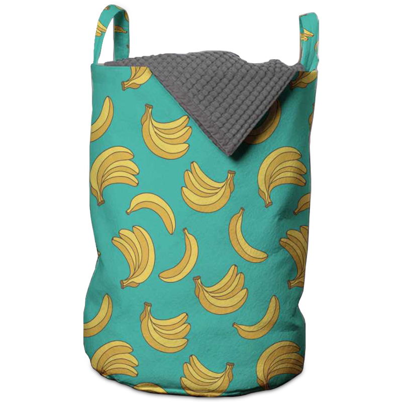 Корзина Bananas Pattern Basket Бирюзовый Желтый в Краснодаре | Loft Concept 