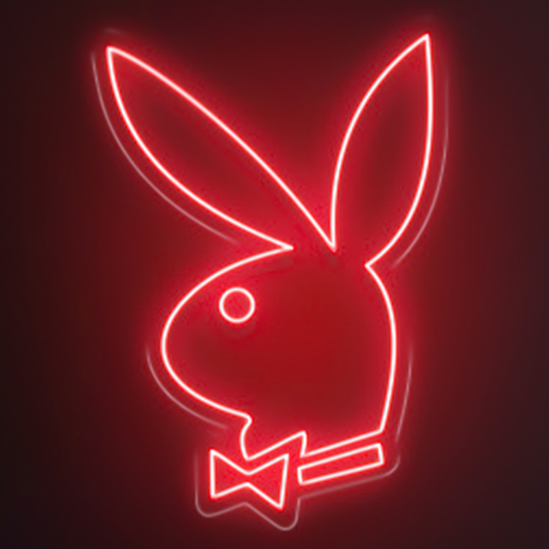 Неоновая настенная лампа Playboy Bunny Neon Wall Lamp Розовый Красный Синий Белый Зеленый Фиолетовый в Краснодаре | Loft Concept 