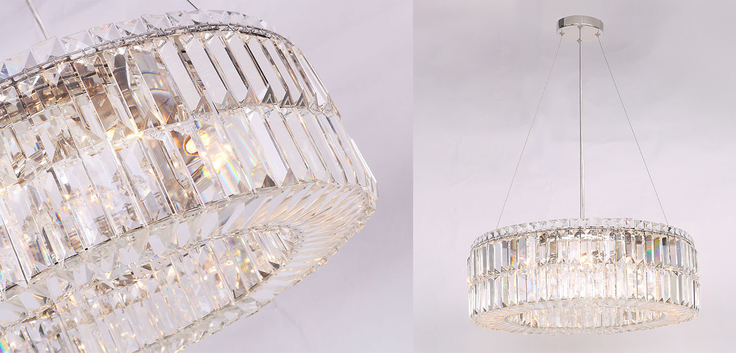 Люстра Darleen Crystal Nickel Chandelier 12 - фото