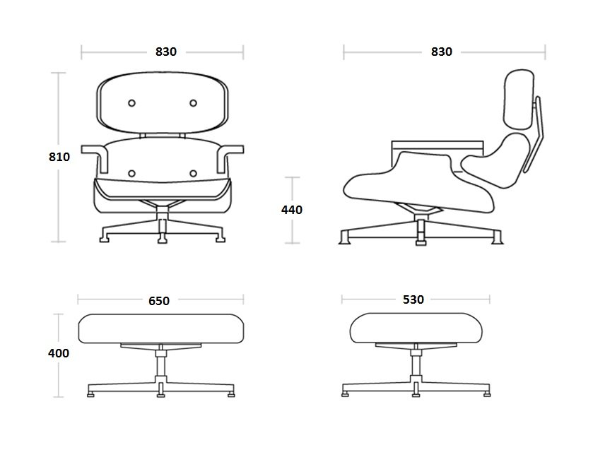 Кресло Eames Lounge Chair & Ottoman в Краснодаре