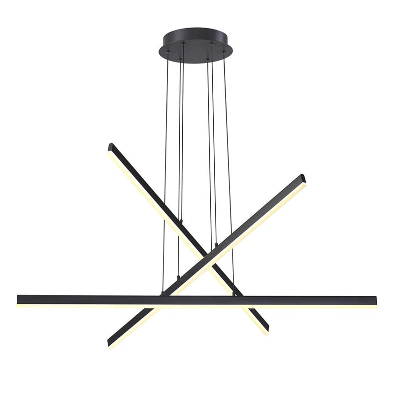 Люстра Rolf Black Lines Chandelier Черный в Краснодаре | Loft Concept 