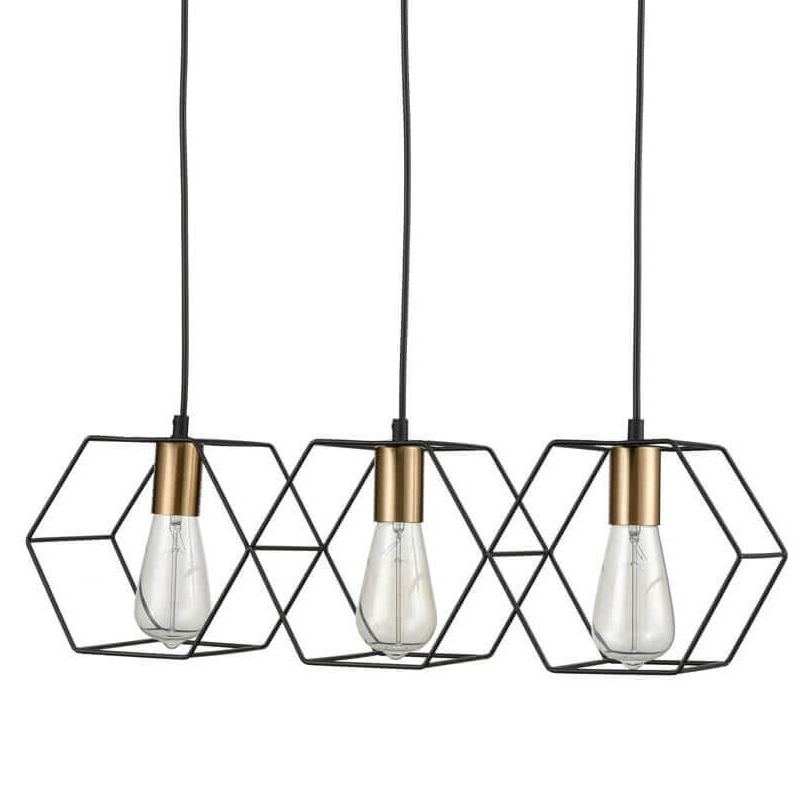 Люстра Loft Wire Cage Pendant 3 Черный в Краснодаре | Loft Concept 