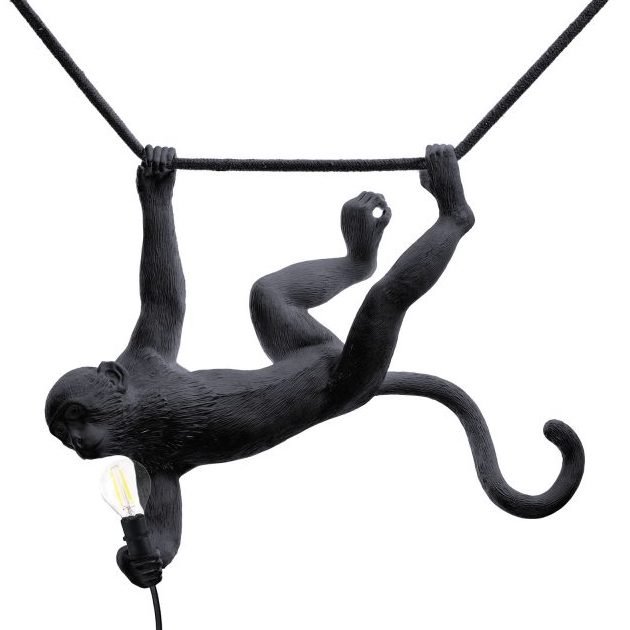 Подвесной светильник Seletti The Monkey Lamp Swing Black Черный в Краснодаре | Loft Concept 