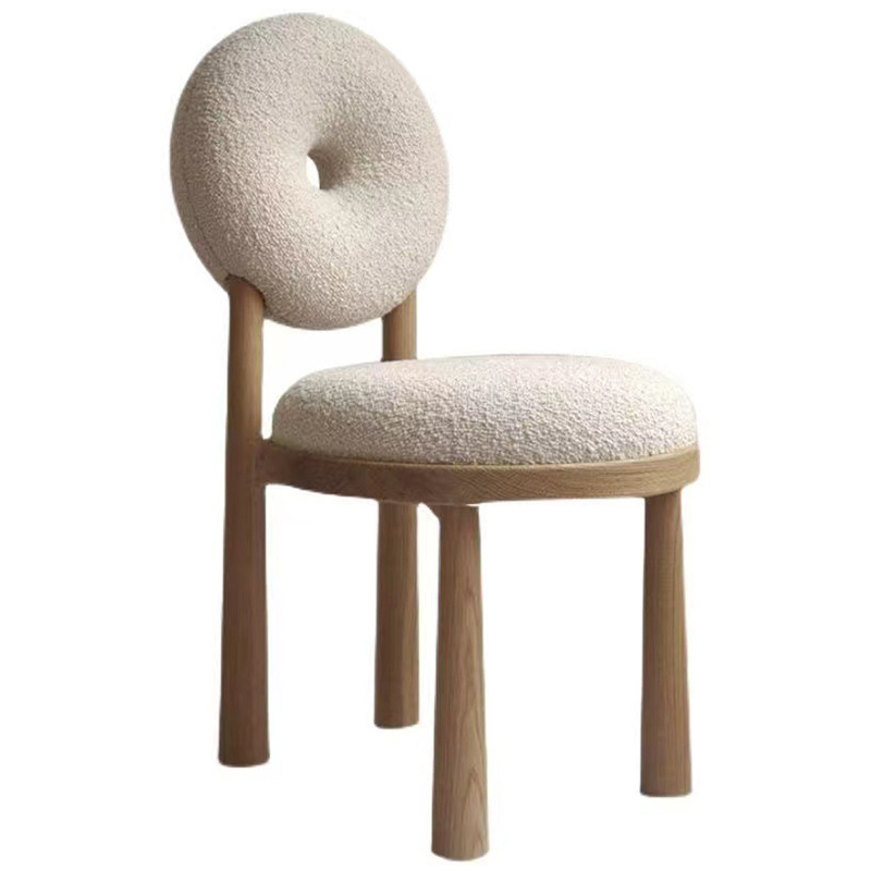 Стул Bagel Boucle Chair Бежевый Древесина в Краснодаре | Loft Concept 