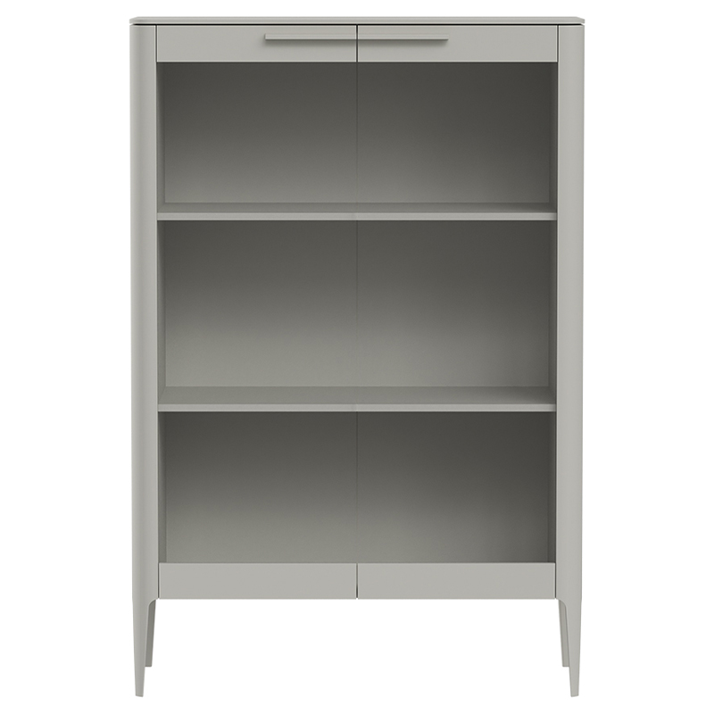 Витрина серо-бежевая с 2-мя стеклянными дверцами и 3-мя полками Type  Бежево-серый в Краснодаре | Loft Concept 