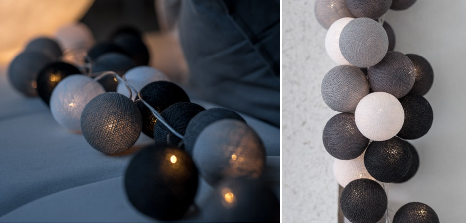 Гирлянда хлопковые фонарики Сotton Ball Antra - Loft-Concept в Краснодаре