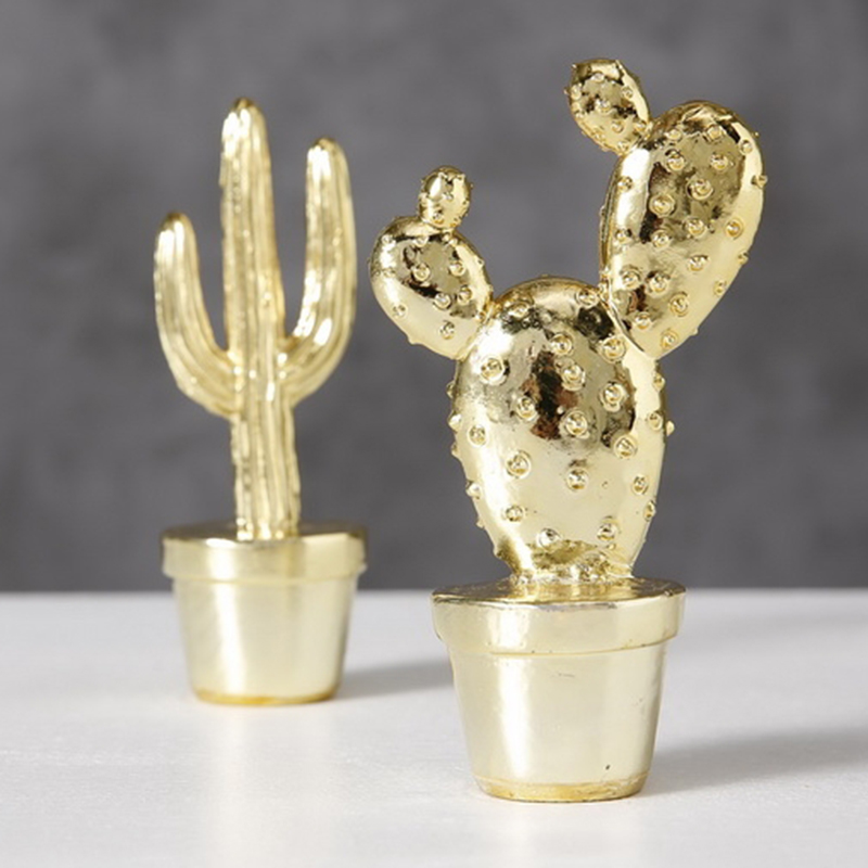 Набор статуэток Golden Cactus Figurine Золотой в Краснодаре | Loft Concept 