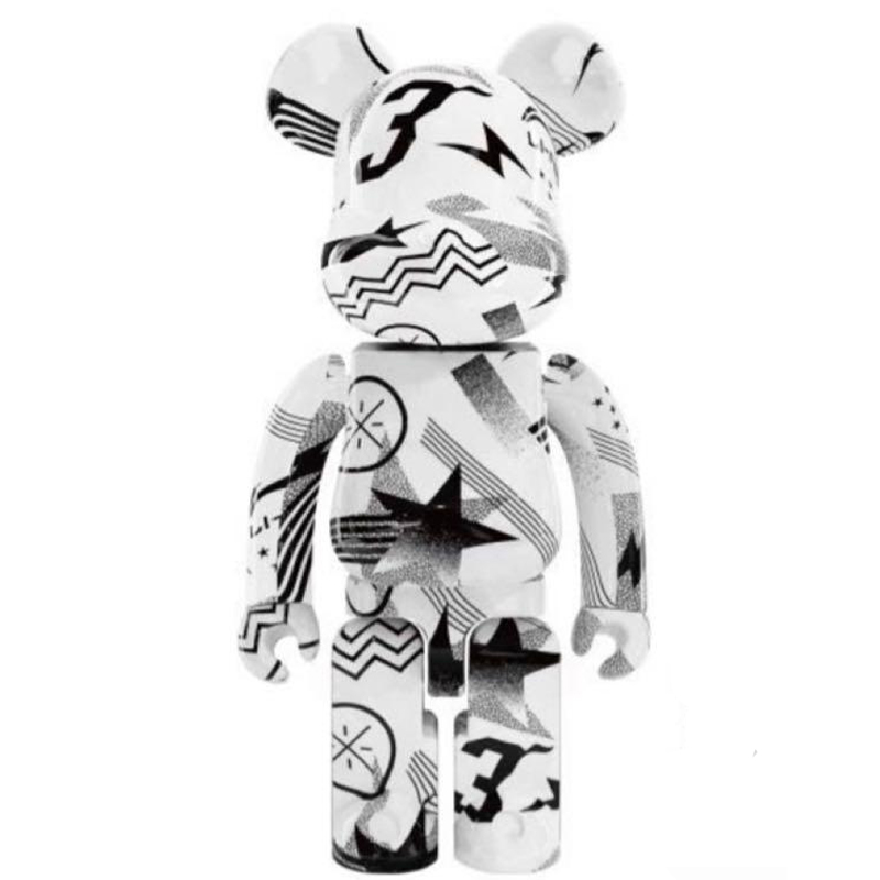 Статуэтка Bearbrick Li-Ning Fashion White Белый Черный в Краснодаре | Loft Concept 