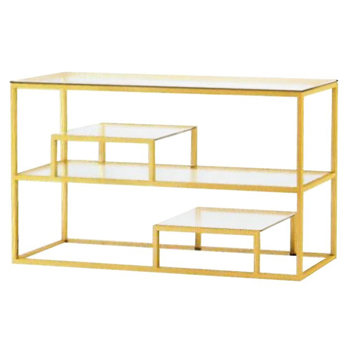 Консоль Step Console Gold Глянцевое золото Прозрачный (Transparent) в Краснодаре | Loft Concept 