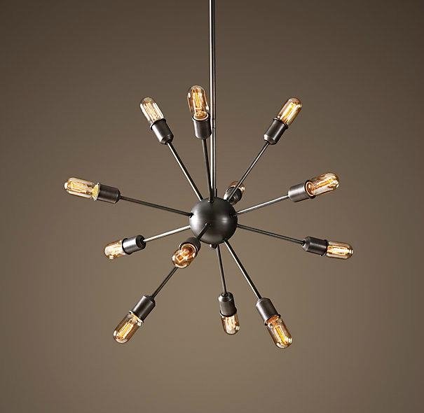 Люстра Loft Industrial Sputnik Chandelier 70 12 Черный в Краснодаре | Loft Concept 