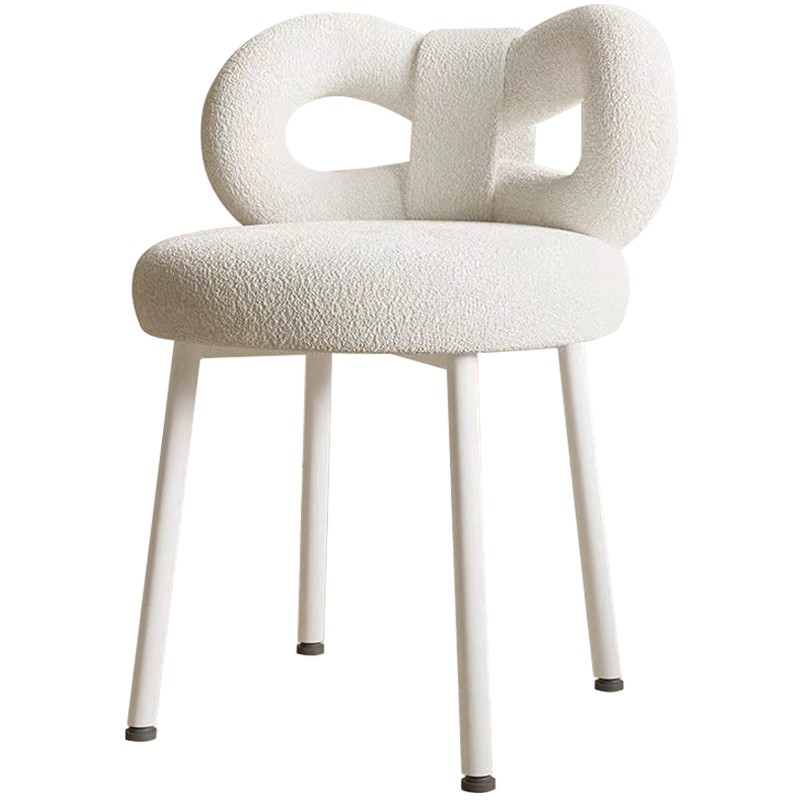 Стул Claire White Boucle Chair Белый в Краснодаре | Loft Concept 